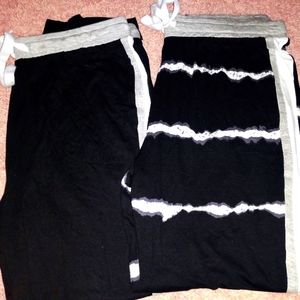 (2) Secret Treasures* Black and White Joggers/Pajamas